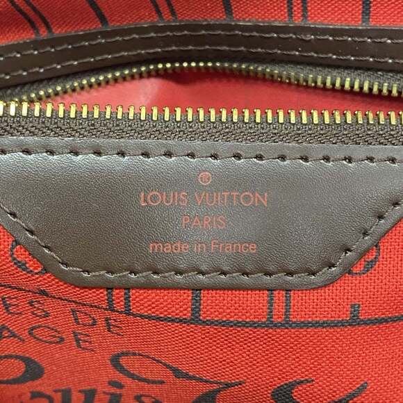 LOUIS VUITTON Brown Damier Neverfull PM Tote Bag - Picture 5 of 12